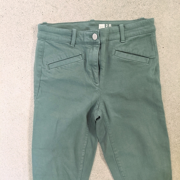Gap teal stretch skinny crop pants - Picture 4 of 5